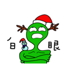 Green Naughty Alien-Merry Christmas！ (2)（個別スタンプ：23）