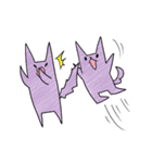 紫色の猫「兄」と「弟」（個別スタンプ：26）