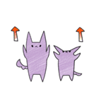 紫色の猫「兄」と「弟」（個別スタンプ：29）
