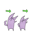 紫色の猫「兄」と「弟」（個別スタンプ：31）