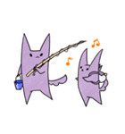 紫色の猫「兄」と「弟」（個別スタンプ：37）