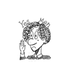 Curly hair people 2（個別スタンプ：5）