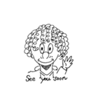 Curly hair people 2（個別スタンプ：9）