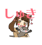 かわいい女の子と動物たち（個別スタンプ：5）