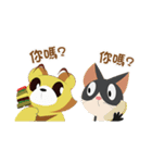 Pudding bear＆Smart cat（個別スタンプ：39）