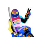 Moto Race Rainbow-colored Riders 84 @02（個別スタンプ：17）