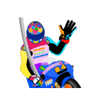 Moto Race Rainbow-colored Riders 84 @02（個別スタンプ：18）