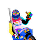 Moto Race Rainbow-colored Riders 84 @02（個別スタンプ：22）