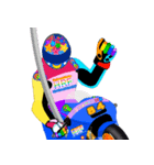 Moto Race Rainbow-colored Riders 84 @02（個別スタンプ：25）