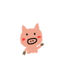 happy cute pig（個別スタンプ：1）