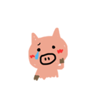 happy cute pig（個別スタンプ：3）