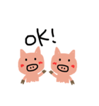 happy cute pig（個別スタンプ：11）