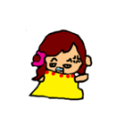 The yellow girl（個別スタンプ：37）