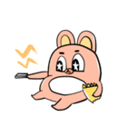 Greedy Pink Bunny（個別スタンプ：9）