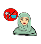 Hijab rose girl（個別スタンプ：2）