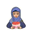 Hijab rose girl（個別スタンプ：8）