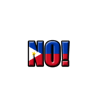 フィリピン国旗柄の英語ワード（個別スタンプ：10）