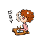 the daily life of a curly hair guy（個別スタンプ：1）