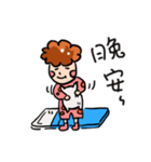 the daily life of a curly hair guy（個別スタンプ：27）