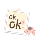 Cute text box（個別スタンプ：3）