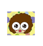 a cute aunt with big eyes（個別スタンプ：4）