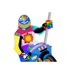 Moto Race Rainbow-colored Riders 223 @02（個別スタンプ：6）