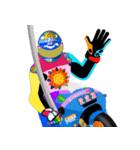Moto Race Rainbow-colored Riders 223 @02（個別スタンプ：18）