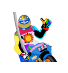 Moto Race Rainbow-colored Riders 223 @02（個別スタンプ：22）