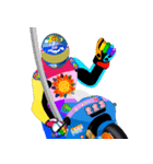 Moto Race Rainbow-colored Riders 223 @02（個別スタンプ：25）