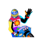Moto Race Rainbow-colored Riders 223 @02（個別スタンプ：31）