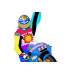 Moto Race Rainbow-colored Riders 223 @02（個別スタンプ：34）
