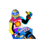 Moto Race Rainbow-colored Riders 223 @02（個別スタンプ：35）