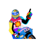 Moto Race Rainbow-colored Riders 223 @02（個別スタンプ：36）