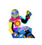 Moto Race Rainbow-colored Riders 223 @02（個別スタンプ：40）