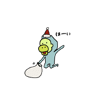 素朴なサルのクリスマス、冬 2（個別スタンプ：3）