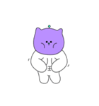 Purple cat mew-（個別スタンプ：5）