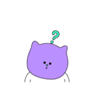 Purple cat mew-（個別スタンプ：6）