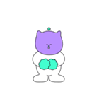 Purple cat mew-（個別スタンプ：17）