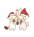 Calico Cat and Pink Rabbit in Christmas（個別スタンプ：3）