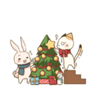 Calico Cat and Pink Rabbit in Christmas（個別スタンプ：6）