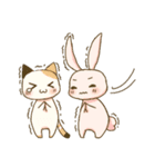 Calico Cat and Pink Rabbit in Christmas（個別スタンプ：21）