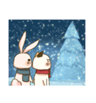 Calico Cat and Pink Rabbit in Christmas（個別スタンプ：35）