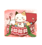 Calico Cat and Pink Rabbit in Christmas（個別スタンプ：36）