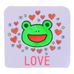 [LINEスタンプ] Handwritten Vivid Frog