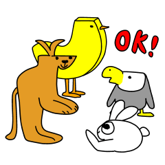 [LINEスタンプ] 動物あつまれ