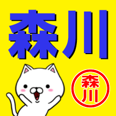 [LINEスタンプ] 超★森川(もりかわ・モリカワ)なネコ