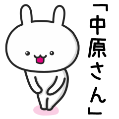 [LINEスタンプ] 中原(なかはら)さんが使うウサギ