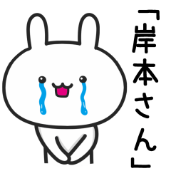 [LINEスタンプ] 岸本(きしもと)さんが使ううさぎ