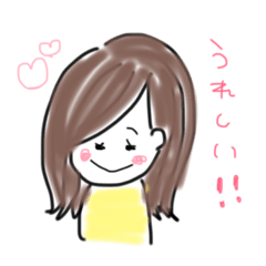 [LINEスタンプ] 手書きGirl ❤︎