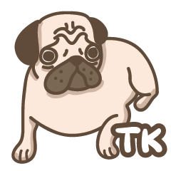 [LINEスタンプ] TK the pug